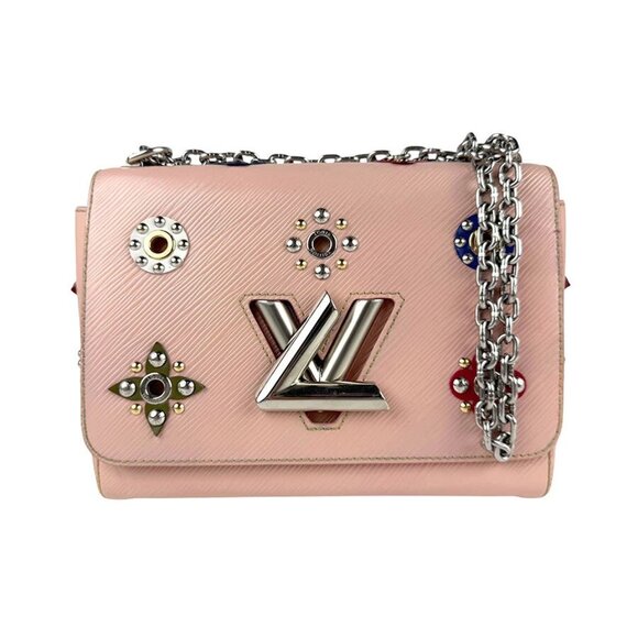 Auth LOUIS VUITTON Epi Twist MM Shoulder Bag Pink Beige/Silver M54219 - z4313